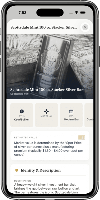 Silver Identifier App Interface